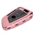thumbnail image 3 of Funda protectora para mando a distancia de fibra de carbono de TPU, funda protectora para mando a distancia de coche, compatible con X1 X5 X6, oro rosa, 3 of 8