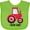 Apple Green, variant on Inktastic Farming Red Tractor Farm Baby Boys or Girls Baby Bib