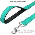 thumbnail image 3 of LAICAIW 4FT Reflective Dog Leash with Soft Padded Handle for Training,Walking Lead for Medium & Small Dogs,3/4 Inch Wide,Turouoise, 3 of 7