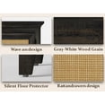 thumbnail image 5 of RoyalCraft Storage Cabinet, Kitchen Sideboard Cabinet with Rattan Decor Doors, Accent Buffet Cabinet with Adjustable Storage Shelf, Wood Cabinet Organizer, Coffee, 5 of 8
