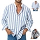 thumbnail image 4 of Camisa de un solo pecho, camisa de manga larga para hombre, camisa informal para hombre, camisa de manga larga para hombre, compacta y ligera, 4 of 6