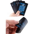 thumbnail image 4 of Waterproof Plastic Poker Playing Cards, Black PVC Poker Table Cards Classic Magic Tricks Tool Deck (54pcs), 4 of 5