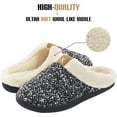 thumbnail image 2 of Women's Cozy Memory Foam Slippers Fuzzy Wool-Like Plush Fleece Lined House Shoes w/Indoor, Outdoor Anti-Skid Rubber Sole, 2 of 6