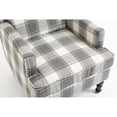 thumbnail image 4 of Vintage Grey Linen Accent Chair with Nailhead Trim | Upholstered Armchair for Living Room, Bedroom, Traditional Style Seating, 4 of 9