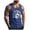 A-Blue2285, variant on XIAOCHA Letter Skull Print Tank Top For Men Round Neck Sleeveless Summer Gym Workout Vest
