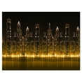 thumbnail image 2 of Ville Moderne avec Gratte-Ciel Illuminés - Impression sur Toile, 2 of 3