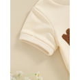 thumbnail image 5 of Bagilaanoe 2pcs Toddler Baby Girl Shorts Set Short Sleeve Letter Embroidery T Shirt Tops + Shorts 6M 12M 18M 24M 3T Kids Casual Summer Clothes, 5 of 8
