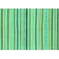 thumbnail image 1 of Ahgly Company Machine Washable Indoor Rectangle Abstract Turquoise Blue Modern Area Rugs, 7' x 9', 1 of 4
