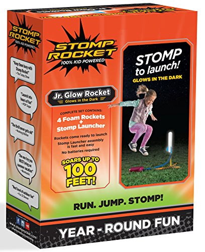 Outdoor Rocket Toy Gift for Boys and Girls Ages 3 Years and Up Glow Rocket 4 Rockets and Toy Rocket Launcher Stomp Rocket Jr