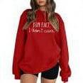 thumbnail image 1 of Hauts à Manches Longues pour Femmes Mode Femme Col Rond T-Shirt Manches Longues Automne Imprimé Noël Blouse Ample Chandail en Molleton, 1 of 4