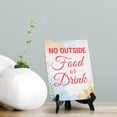 thumbnail image 4 of Signs ByLita No Outside Food Or Drink, Blue Watercolor Table Sign (6 x 8"), 4 of 4