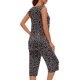 thumbnail image 3 of Conjunto de Ropa de Salón para Mujer Cuello Redondo Blusa sin Mangas Sólida Y Pantalones Cortos de Cintura Elástica Pantalones, Pantalones Cortos de Verano para Mujeres, 3 of 7