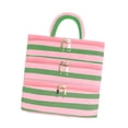 thumbnail image 3 of Neceser de viaje, neceser de maquillaje para mujer, estuche impermeable, organizador de cosméticos para baño, para el hogar y el acondicionador de Verde Rosa, 3 of 6