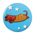 thumbnail image 1 of Wiener Hot Dog Dachshund Cartoon Kitchen Refrigerator Locker Button Magnet, 1 of 5