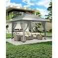 thumbnail image 2 of 13x13FT Pop-Up Gazebo Outdoor Tent with Mesh Cover, Canopy Tent with Carrying Bag Height Adjustable for Backyard and Patio, 2 of 7