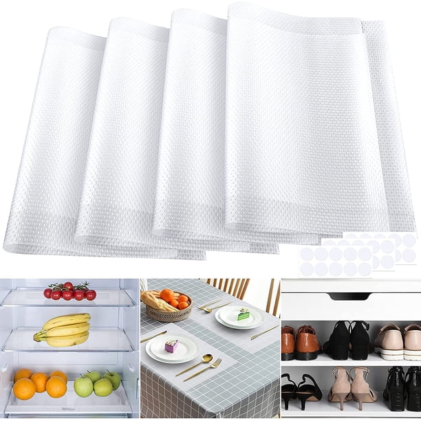 Almohadilla para refrigerador de 8 piezas - transparente (4 piezas) 45 * 29 cm (bolsa op) Ormromra WMZL-2159-3