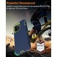 thumbnail image 7 of for iPhone 13 Pro Max Case, Dust-Proof Port Cover, Full-Body Non-Slip Silicone Rubber Covered, Military Grade Drop-Proof Shockproof Phone Case, Green/Blue, 7 of 7
