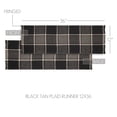 thumbnail image 4 of VHC Brands Eston Rustic Farmhouse Decor Autumn Seasonal Black Tan Plaid Runner 12x36, 4 of 4