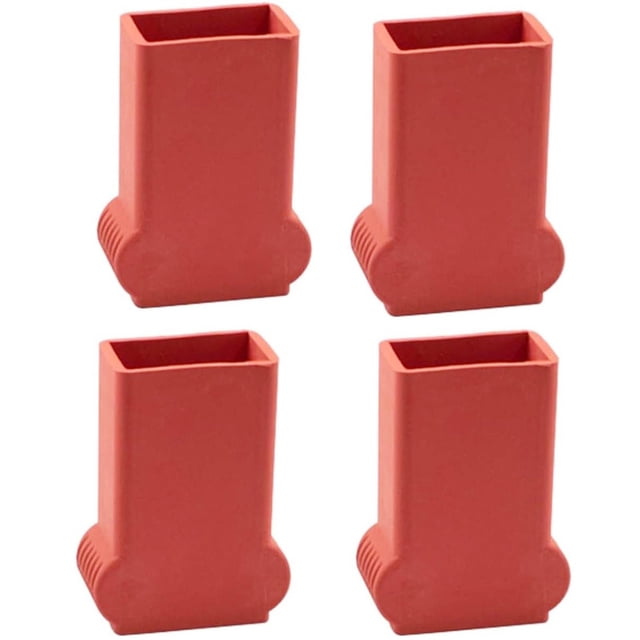 4 cubiertas de goma para pies de escalera, protectores portátiles para gimnasios, sótanos, oficinas y gimnasios.