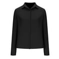 thumbnail image 3 of Women Solid Color Long Sleeve Lapel Shirt Hidden Buttons Blouse Formal Casual Office Wear Button Down Top Womens Clothing, 3 of 5