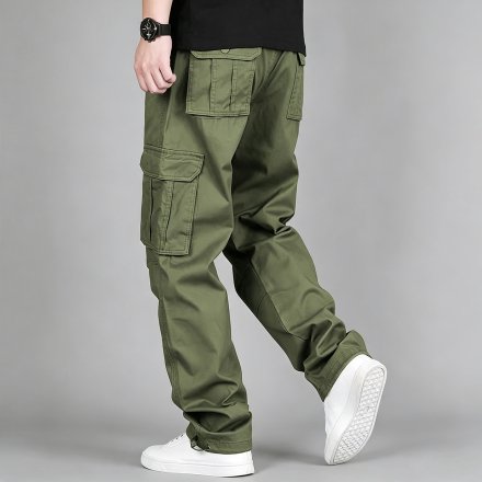 Men's Cargo Pants Tapered Fit Breathable Stretch Multi Pocket Outdoor Daily Pants S-XXL