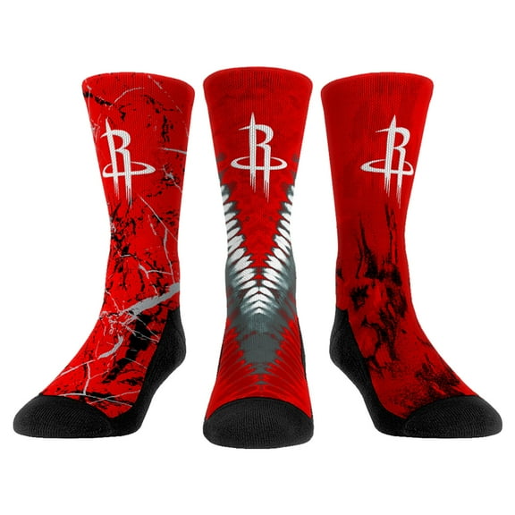 Youth Rock Em Socks Houston Rockets Three-Pack Crew Socks Set