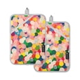 thumbnail image 7 of Yayeee Pot Holders Kitchen Heat Resistant with Pocket 7"x9.8" Cotton Oven Cooking Hot Pads, Pink Colorful Circles, 7 of 7