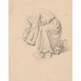 thumbnail image 2 of Józef Simmler 20x24 Black Ornate Framed Double Matted Museum Art Print Titled: Study of Robes of Joseph of Arimathea to the Painting ‘Entombment’ (1850), 2 of 5