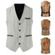 thumbnail image 3 of Mens Dress Suit Vest 4 Button V Neck Formal Business Comfortable Soft Costume, 3 of 8