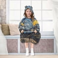 thumbnail image 7 of FORMRS Wearable Blanket Hoodie with Sleeves for Kids Cozy Flannel Sweatshirt, Swirling Starry Sky, 7 of 7