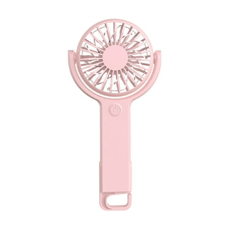 MORESEC Home Handheld Fan 1200mAh USB Rechargeable 5 Speeds Portable Turbo Mini Fan with Hanging Buckle Standing Form for Hiking Travel Desktop