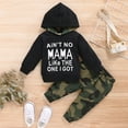 thumbnail image 3 of 2Pcs Baby Boy Infant MAMA Clothes Hooded Tops Hoodie Sweatshirt Camo Pants Outfits Set, 3 of 9