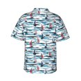 thumbnail image 3 of Daiia Boat In Ocean Hawaiian Shirt for Men Gentle Cotton Regular Short Sleeve Casual-Small, 3 of 9