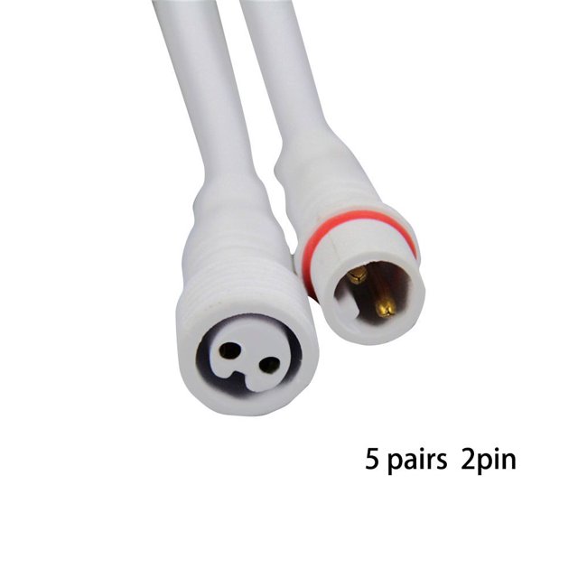 5 Pairs IP65 Waterproof 2/3-Pin 22AWG Wire LED Male and Female Cable Connector