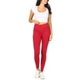 thumbnail image 5 of FashionMille Women's Solid Basic High Waisted Elastic Jersey Full Length Leggings Pant, 5 of 5