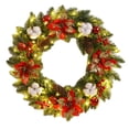thumbnail image 3 of 2 Uds. 40CM Decoraciones Colgantes Navideñas Coronas Decorativas para Puertas PVC Con () Roja, 3 of 4