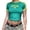 czb# Green702, variant on Women Basic Tshirt Short Sleeve Slim Fit Crewneck Tee Cropped Top Portuguese Football Letter National Flag Pattern Casual Fashionable Cozy Breathable Classic Stylish Shirts,Red,S