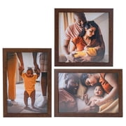 10x15 Frame Brown Mahogany Picture Frame - Solid Wood Frame Kit Includes UV Acrylic Plexiglass,