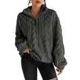 thumbnail image 3 of Winter Fleece Jacket for Women Zipper Stand Collar Casual Coats with Pockets Dark Gray M, 3 of 9