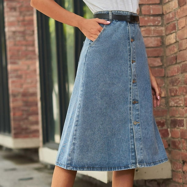 Jean skirt walmart cheap