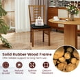 thumbnail image 4 of Giantex Wooden Dining Chairs Set of 2, Armless Kitchen Chairs w/Hollowed Backrest, Walnut, 4 of 6