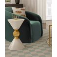 thumbnail image 2 of TOV Furniture Table d'Appoint en Métal Fer Transitionnel Balhi 21"H en Blanc, 2 of 6