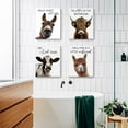 thumbnail image 6 of Funny Animal Cute Bathroom Signs Rustic Canvas Painting Farmhouse Artwork Wall Art Prints Guest Toilet Room Decor 12x16in Natural Framed, 6 of 7