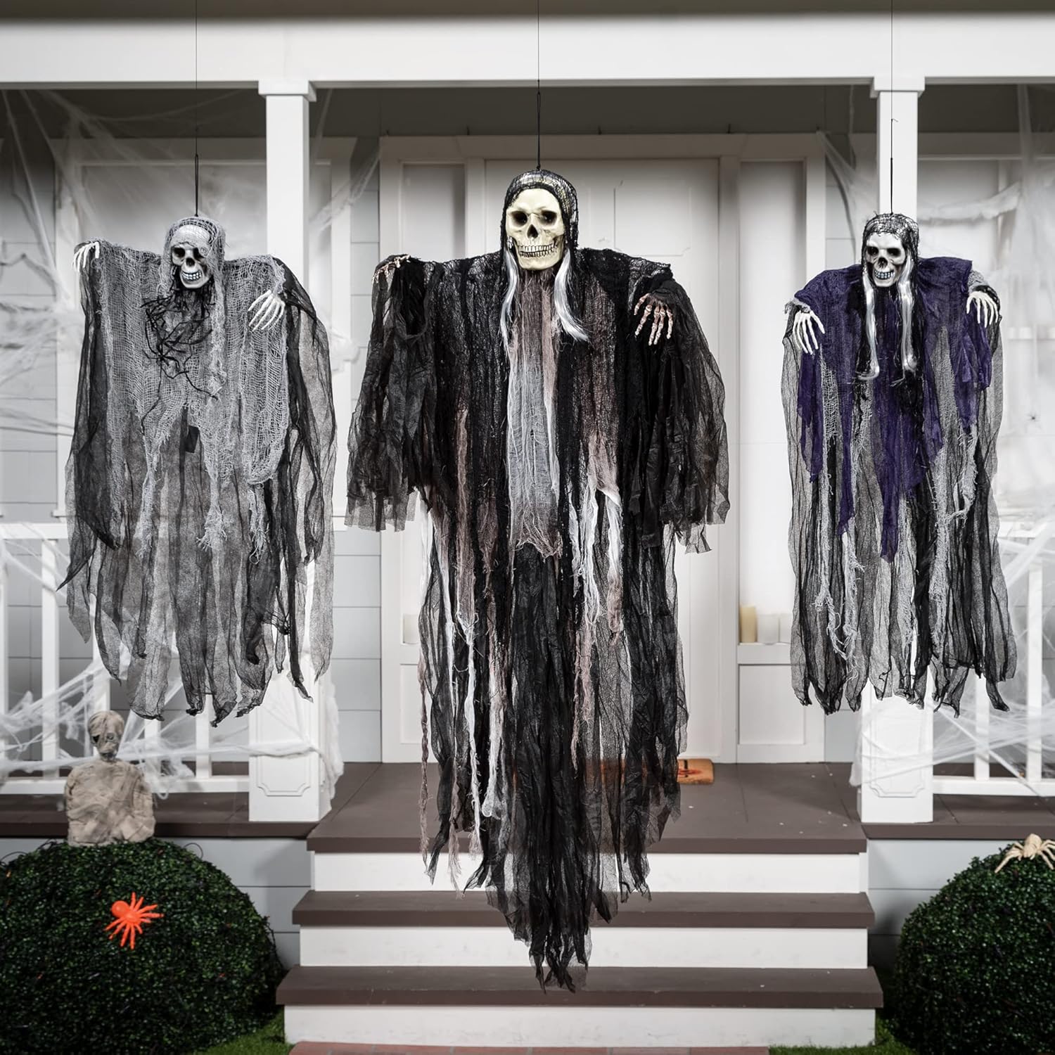 Joyfy 3-Pack Hanging Grim Reaper Skeleton Decorations photo 4