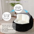 thumbnail image 6 of CARZZI LIFE Giant Bean Bag Chair, Multicolor 41.7" Oversized Cloud Bean Bag Sofa with Back Support for Adults & Kids, Faux Fur Soft Stuffed Lazy Chair for Living Room, Bedroom, Apartment, 6 of 9