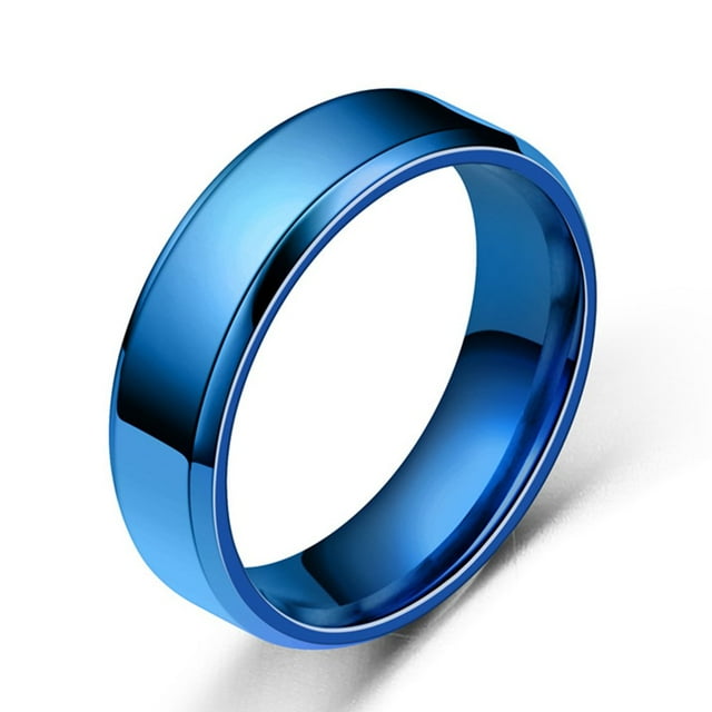 PENGXIANG Wide Anti-rust Men Ring Stainless Steel Simple Exquisite Engagement Ring Fashion Jewelry