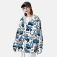 thumbnail image 3 of Balery Blue Excavator Sudadera ligera de manga larga con capucha y protección solar UPF 50+ para hombre y mujer, ideal para pesca y running-Medium, 3 of 7
