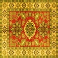 thumbnail image 1 of Ahgly Company Indoor Square Geometric Yellow Traditional Area Rugs, 4' Square, 1 of 4