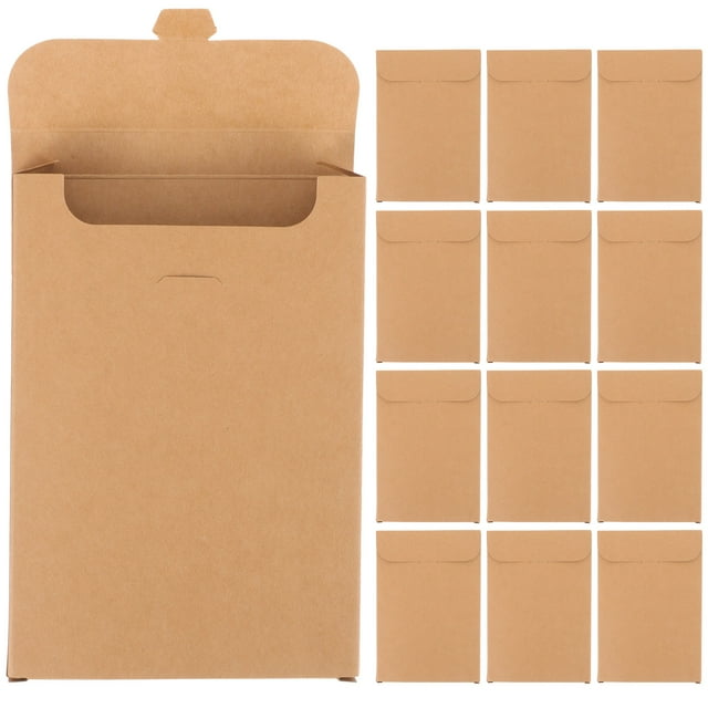 Miangastore Kraft Paper Postcard Box Light Brown 20Pcs 9X4.7X0.04In