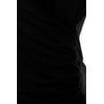 thumbnail image 4 of Doublju Women's V Neck Twist Knot Ruched Empire Waist Slimming Tunic Top Blouse (S-3X), 4 of 4